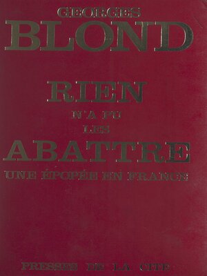 cover image of Rien n'a pu les abattre